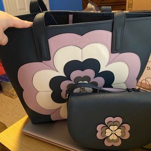 Kate spade large tote with matching cross body